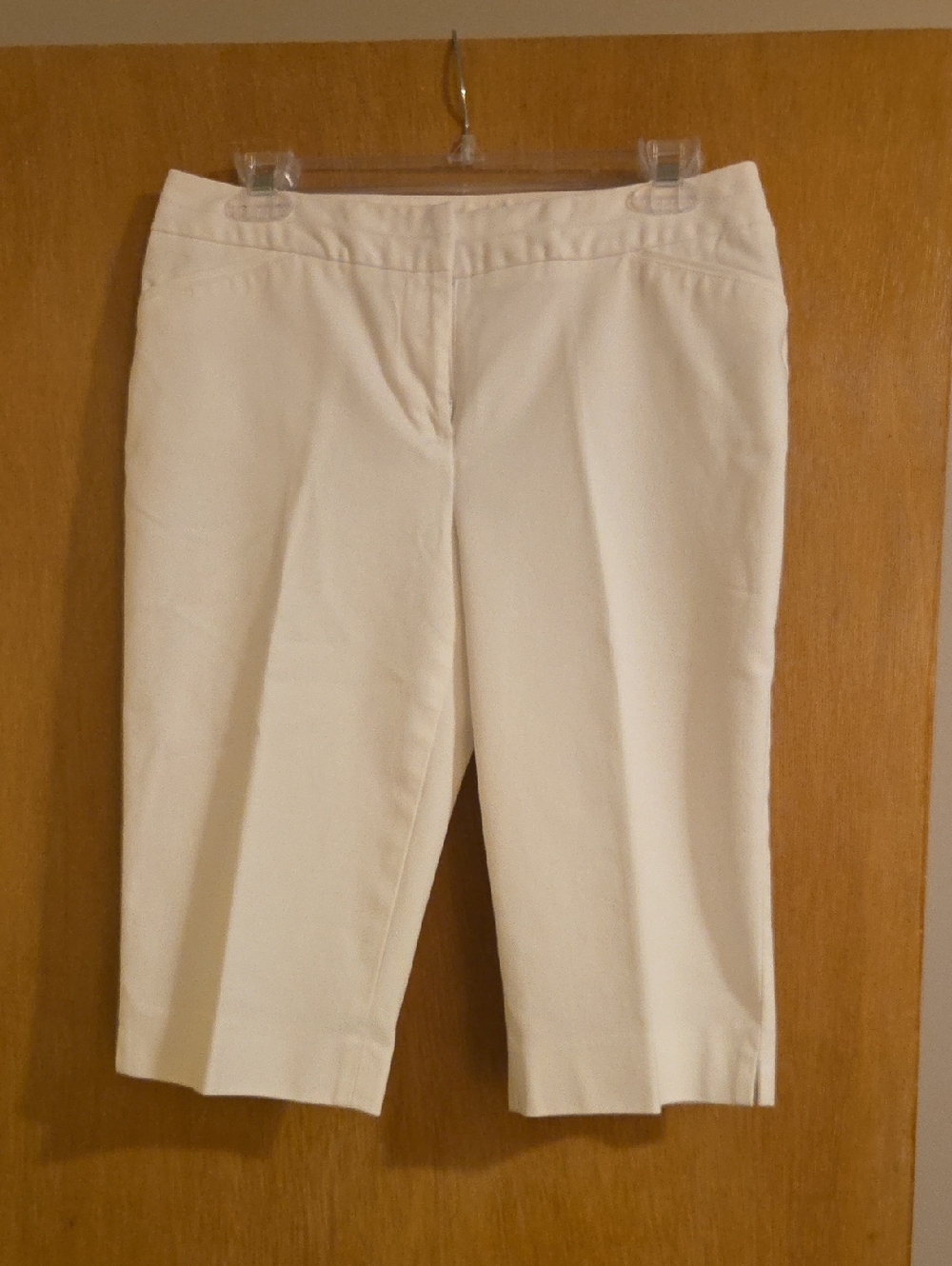 Rafaella White Cropped Dress Capris